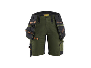 STRIKER Women's Craftsman Shorts with Stretch - Forest Green/Rust - 10R