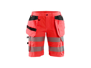 Women's Hi-Vis shorts with stretch - Red hi-vis - 10R