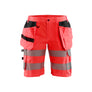 Women's Hi-Vis shorts with stretch - Red hi-vis - 10R