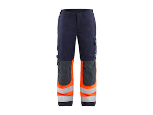 Women's Multinorm Inherent Work Trousers - Navy blue/Orange - 10R