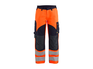 Women's Multinorm Inherent Work Trousers - Orange/Navy blue - 10R