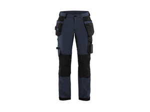 Women's 4-way stretch craftsman Work Trousers - Dark navy/Black - 10R