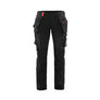 Women's 4-way stretch craftsman Work Trousers - Black/Red - 10R