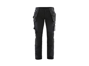 Women's 4-way stretch craftsman Work Trousers - Black/Dark grey - 10R