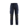 Women's service Work Trousers with stretch - Dark navy/Black - 10R