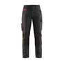 Women's service Work Trousers with stretch - Black/Red - 10R
