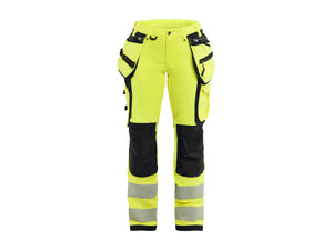 Women's Hi-Vis Work Trousers with 4-way-stretch - Hi-vis yellow/Black - 10R