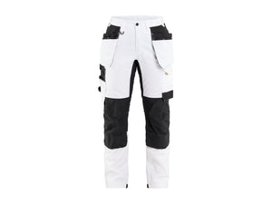 Women's Painter Work Trousers Stretch - White/Black - 10R