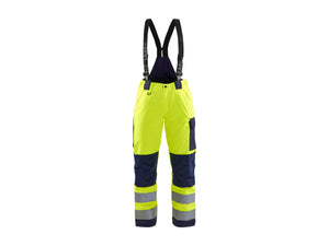 Women's Hi-Vis Winter Work Trousers - Hi-vis yellow/navy blue - 10R