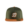 Flatbrim Cap - Rust/Forest green - One size