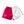 Muck & Maul Two Tone Harlequin Rugby Shorts - Hot Pink and White