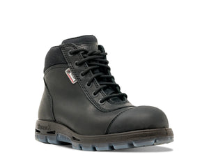 REDBACK BOOTS | BLACK COBAR LACE/ZIP UP SAFETY BOOTS (USCBZS)