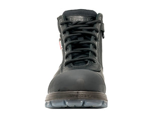 REDBACK BOOTS | BLACK COBAR LACE/ZIP UP SAFETY BOOTS (USCBZS)