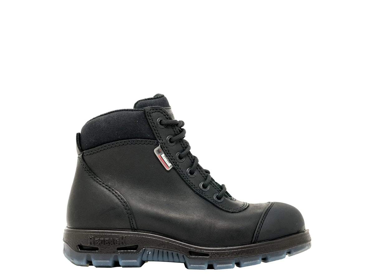REDBACK BOOTS | BLACK COBAR LACE/ZIP UP SAFETY BOOTS (USCBZS) – Oz ...