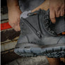 REDBACK BOOTS | BLACK COBAR LACE/ZIP UP SAFETY BOOTS (USCBZS)