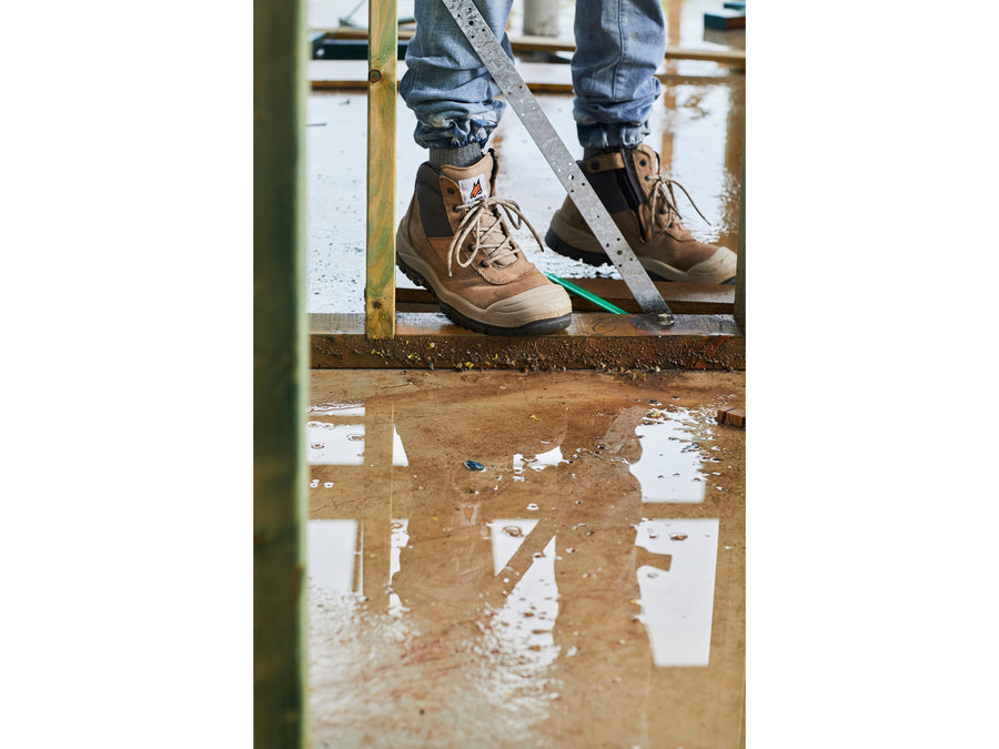 Mongrel 461 Side Zip Safety Boots W/Scuff Cap - STONE