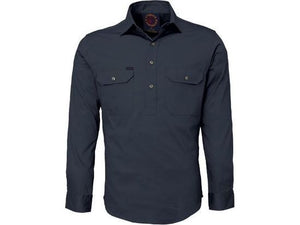 Green Long Sleeved Closed Australian Work Shirt