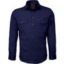 Navy Long Sleeved Closed Australian Work Shirt