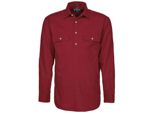 Ritemate Pilbara Men's Australian Style Closed Front L/S Shirt - Summer Lightweight - Ochre