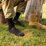 Mens Merino Wool Mid-Calf Lightweight Tactical Cushioned Boot Socks