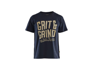 Blaklader T-shirt Grit and Grind - Dark navy blue