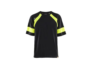 Blaklader T-shirt with Hi-Vis - Black/Hi-vis yellow