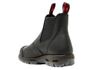 Redback Boots | Black HD Safety Boots with Scuff Cap (USBBKSC)