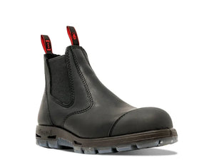 Redback Boots | Black HD Safety Boots with Scuff Cap (USBBKSC)