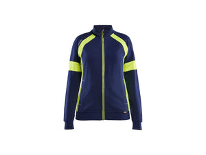 Blaklader Women's Sweatshirt with Hi-vis Full Zip