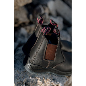 Hard Yakka Women's Banjo Elastic Gusset Safety Boot - Brown