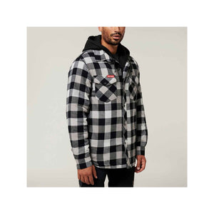 Hard Yakka Quilted Flannel Shacket - Grey