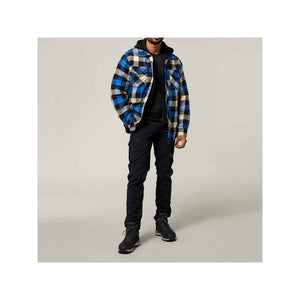 Hard Yakka Quilted Flannel Shacket - Blue
