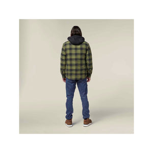 Hard Yakka Quilted Flannel Shacket - Fern
