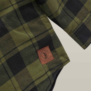 Hard Yakka Quilted Flannel Shacket - Fern