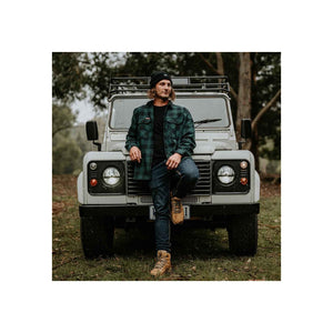 Hard Yakka Long Sleeve Check Flannel Shirt - Green