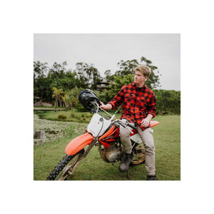 Hard Yakka Long Sleeve Check Flannel Shirt - Red