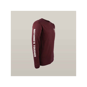 Hard Yakka Heritage Icon Long Sleeve Tee - Burgundy