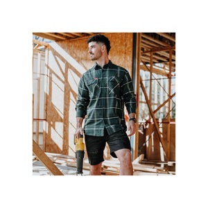 Hard Yakka Core Flannel Shirt - Green