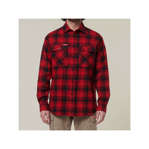 Hard Yakka Core Flannel Shirt - Red