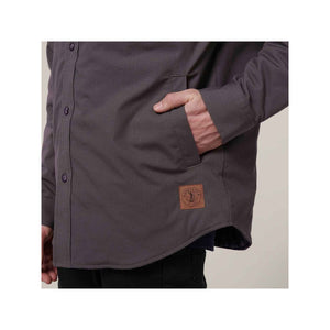 Hard Yakka Quilted Solid Shacket - Charcoal