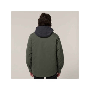 Hard Yakka Quilted Solid Shacket - Military Green