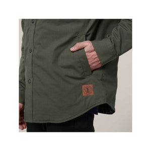Hard Yakka Quilted Solid Shacket - Military Green