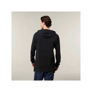 Hard Yakka Hooded Long Sleeve Tee - Black