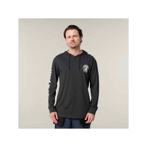 Hard Yakka Hooded Long Sleeve Tee - Charcoal