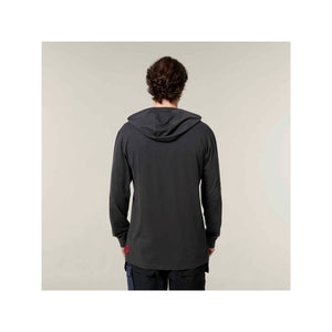 Hard Yakka Hooded Long Sleeve Tee - Charcoal
