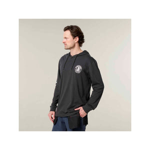 Hard Yakka Hooded Long Sleeve Tee - Charcoal
