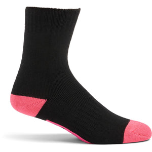 Hard Yakka Women's Core Bamboo Rich Padded Crew Sock - 3 Pack - Multicoloured