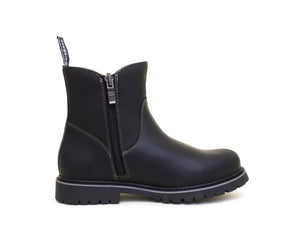 Bareback Quebec Waterproof Zip Up Ankle Boots - Black