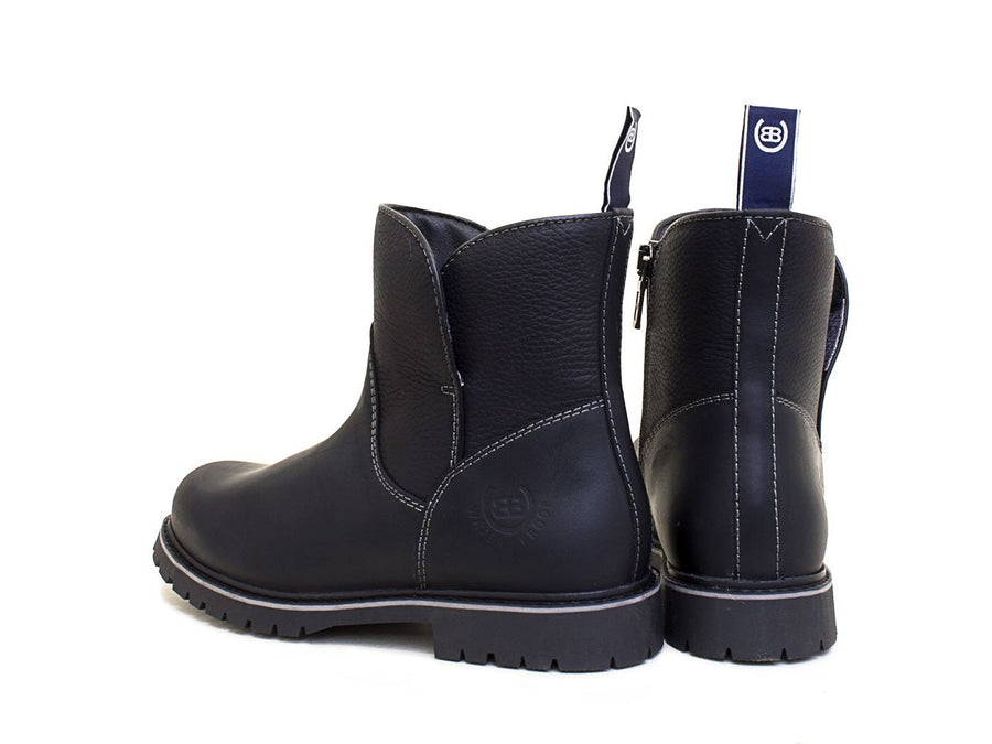 Quebec Waterproof Zip Up Ankle Boots - Black