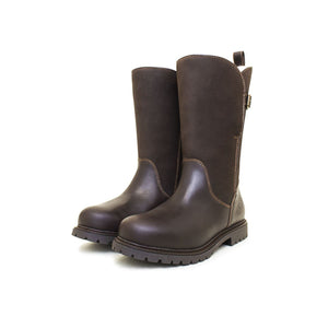 Bareback Quebec Waterproof Zip-up Fur Lined Boots - Brown